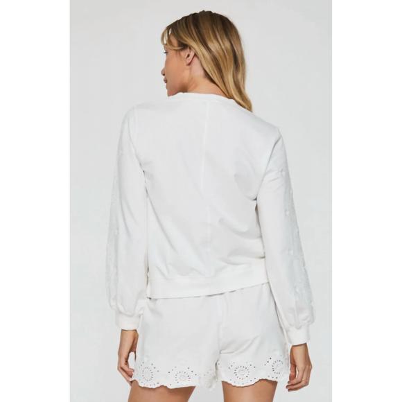 NEW ANOTHER LOVE murray eyelet embroidery top in white - Picture 3 of 3